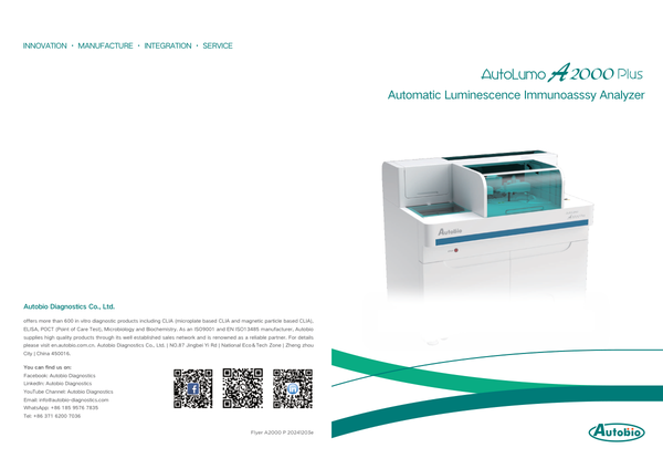 AutoLumo A2000 Plus Immunoassay Analyzer — first page